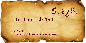 Slezinger Ábel névjegykártya