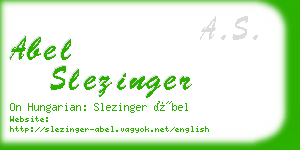 abel slezinger business card